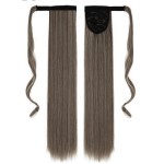 Extensie de par coada cu clema si arici dreapta de 55 cm cod SI66M4613 Cenusiu Mixt